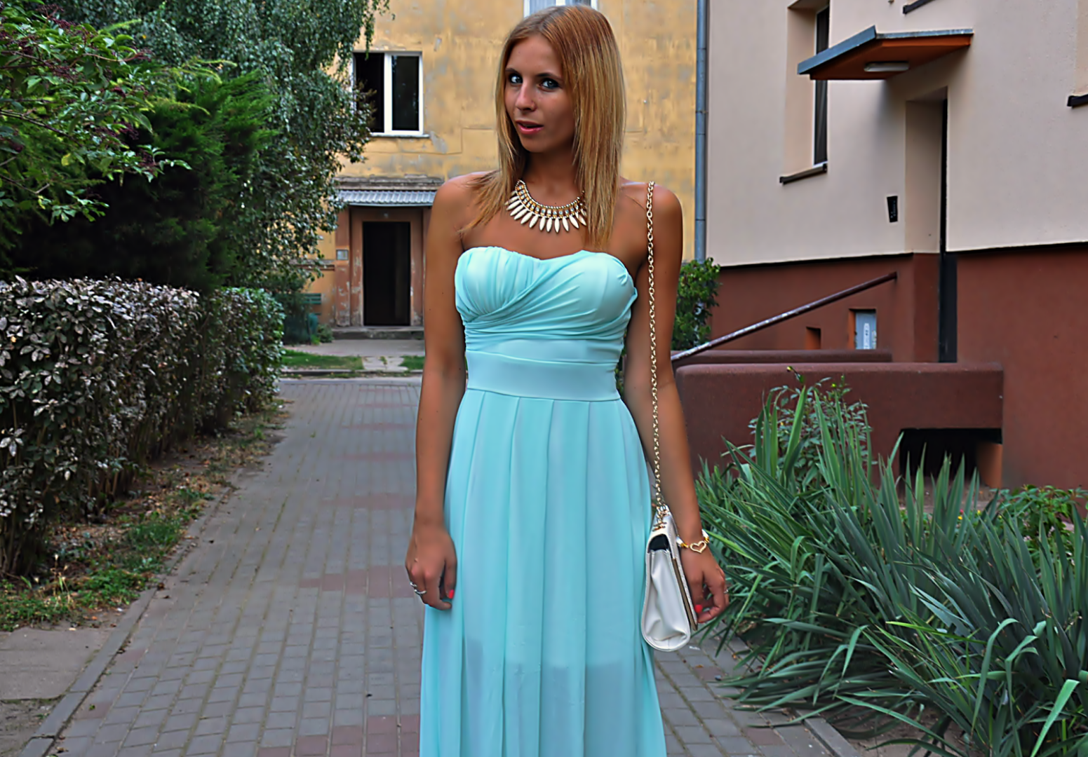 Maxi mint dress