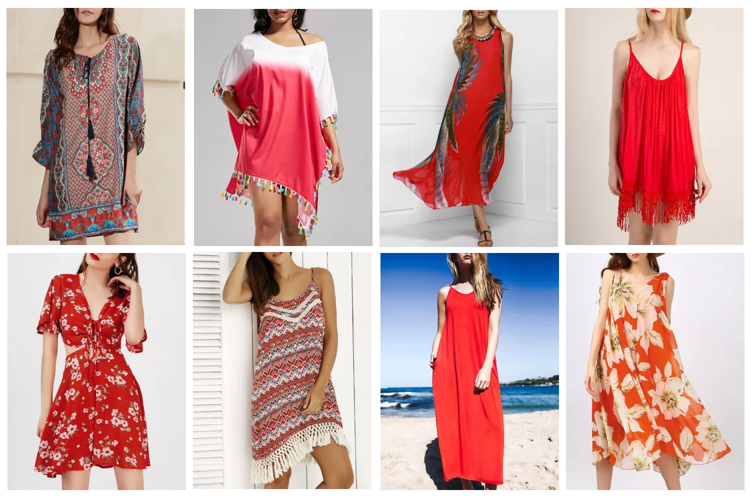 RED BEACH DRESS