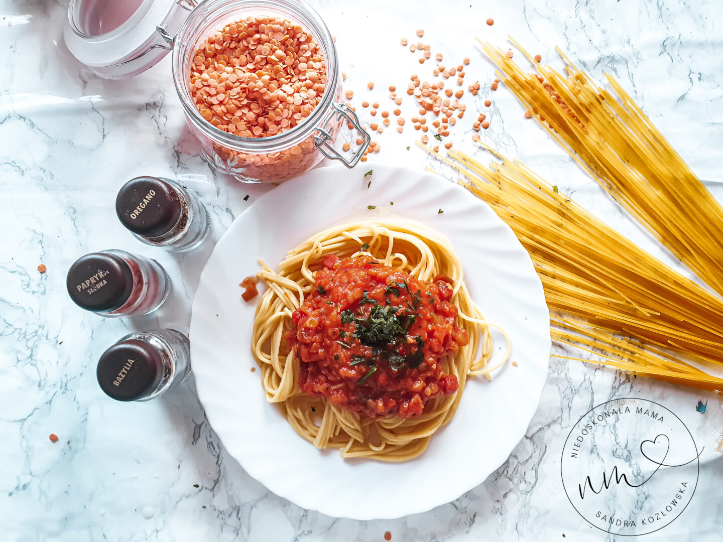spaghetti bolognese z soczewicą
